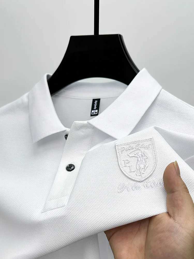 Light Luxury Brand Lapel Mens Short-sleeved High-quality Summer Wear Trendy Shield Embroidered Mens T-shirt Fashion Polo Shirt X2502131