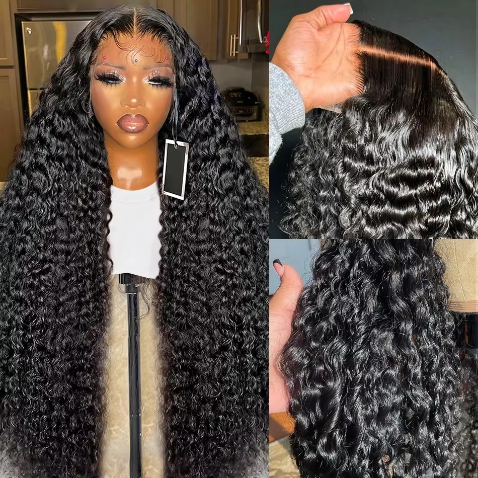 Mogolian Hair Deep Wave Lace Front Wig Lace Closure Wig 13x4 13x6 Hd Lace Frontal 360 Curly Simulation Human Hair Wigs For Women