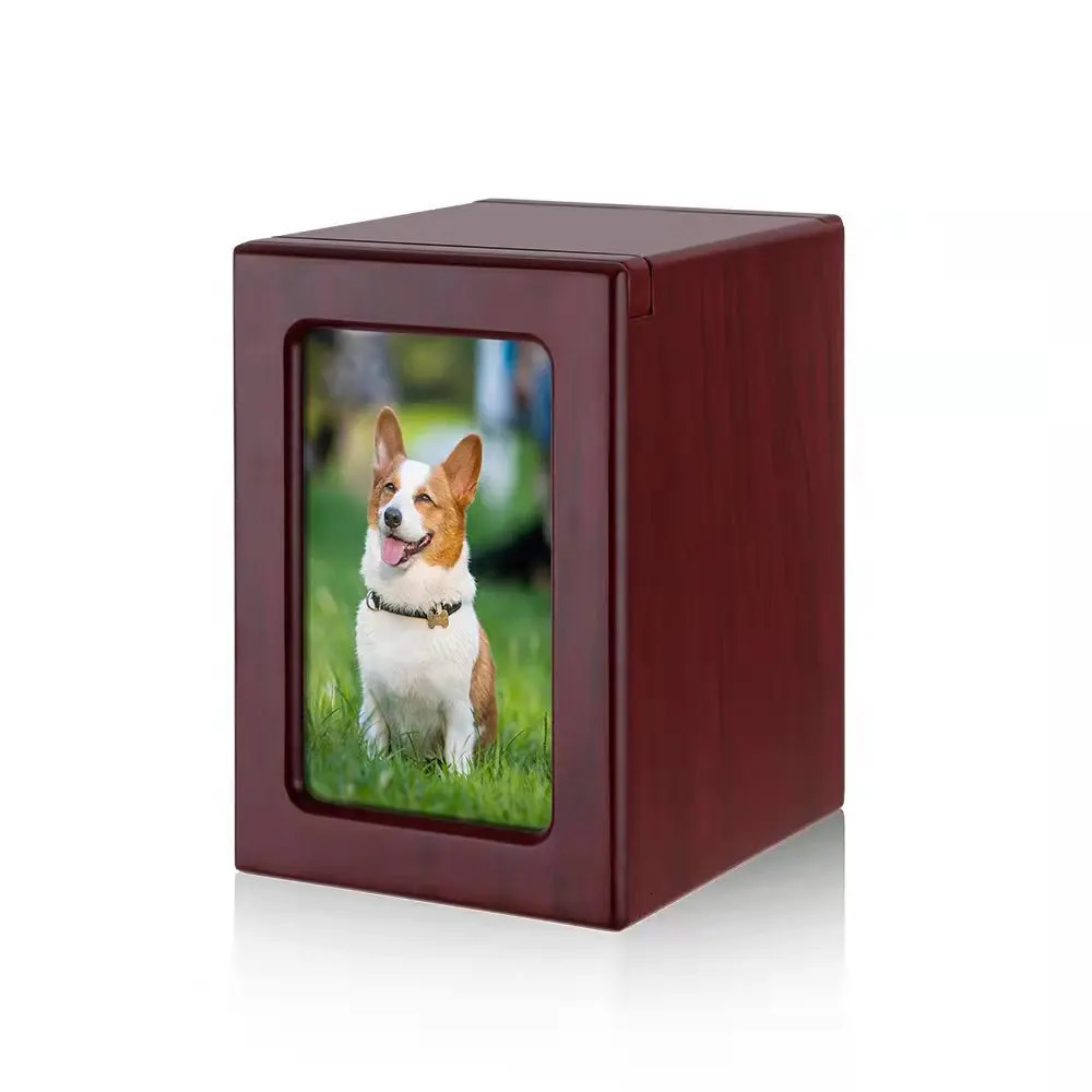Solid Wooden Pet Urns Factory Sale Pet Urn Box Cat And Dog Urn Box With Custom Pet Po 250213