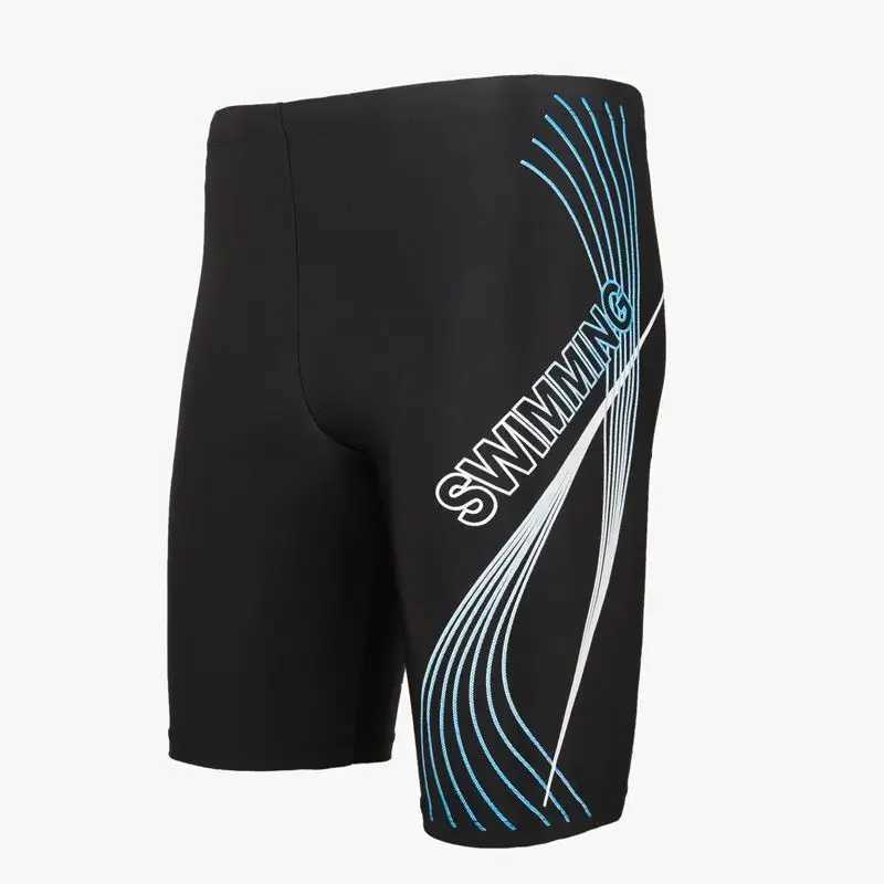Five-point Swimsuits Hot Spring High-elastic Quick-drying Mens Long Swimming Trunks Z260313