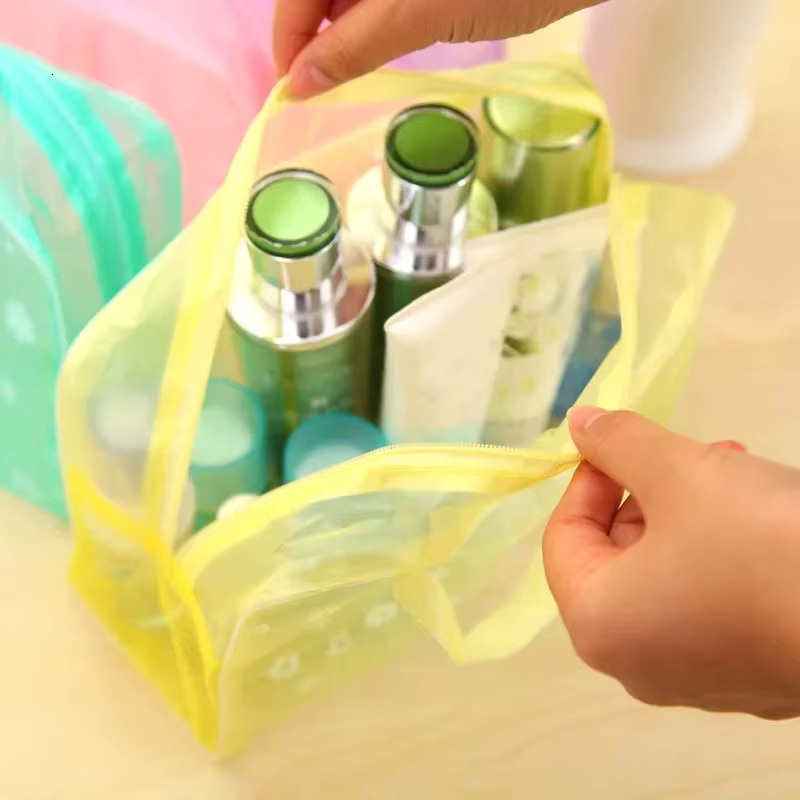 PVC Transparent Cosmetic Clear Makeup Bag for Women Girl Waterproof Zipper Beauty Case Travel Handbag Toiletry Bags swissmilitary