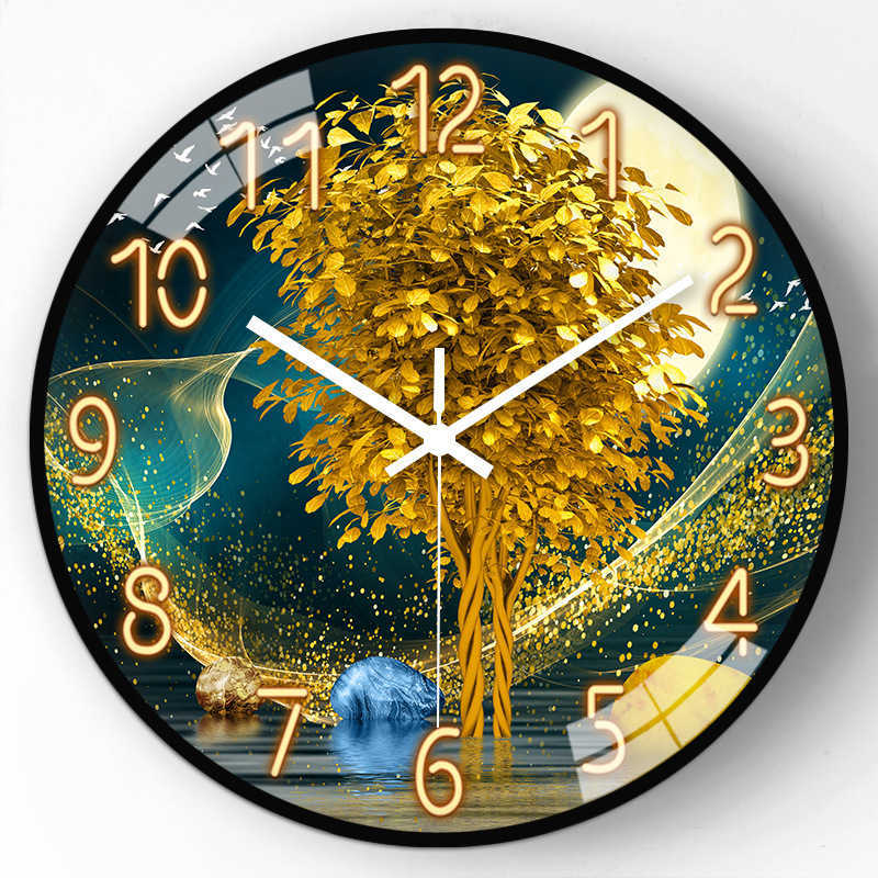 8 inch 20cm light luxury wall clock Home living room Modern simple clock wall silent fashion clock W240806