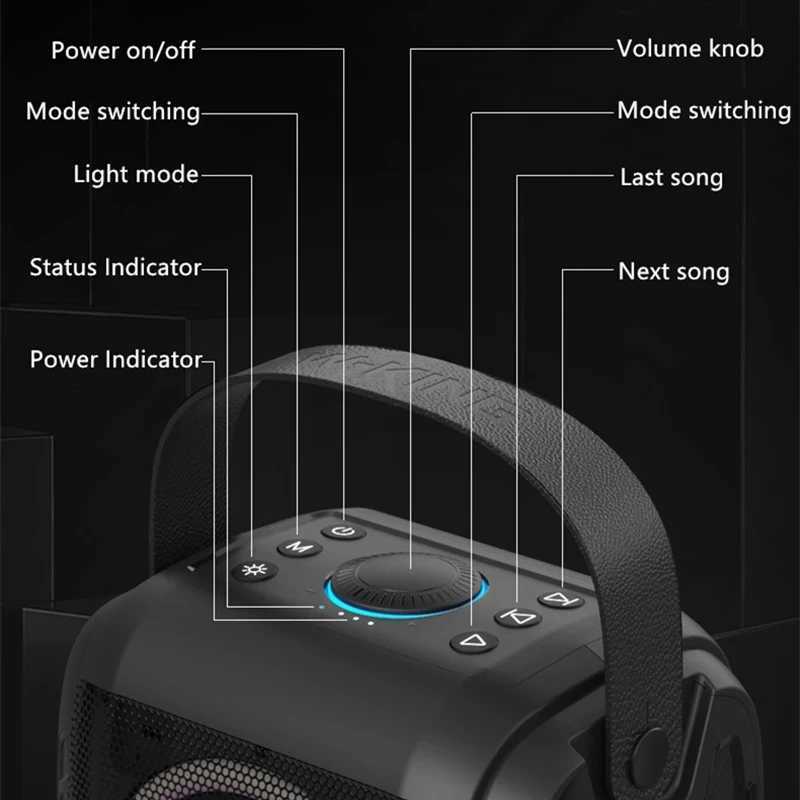 W-King 200W Big power speaker wireless portable column outdoor RGB stereo subwoofer support TWS sound box Z250304 - view 5