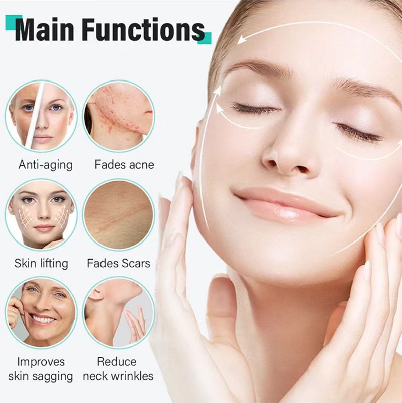 Fractional RF anti-aging wrinkle removal skin rejuvenation face lifting Rf radio frequency skin lifting acne scar treatment gold Rf micro needling ant