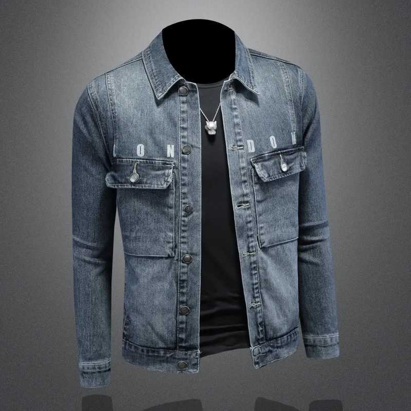 Spring 2025 mens casual denim jacket fashion casual washing denim jacket social street clothing workwear jacket mens clothing X250213