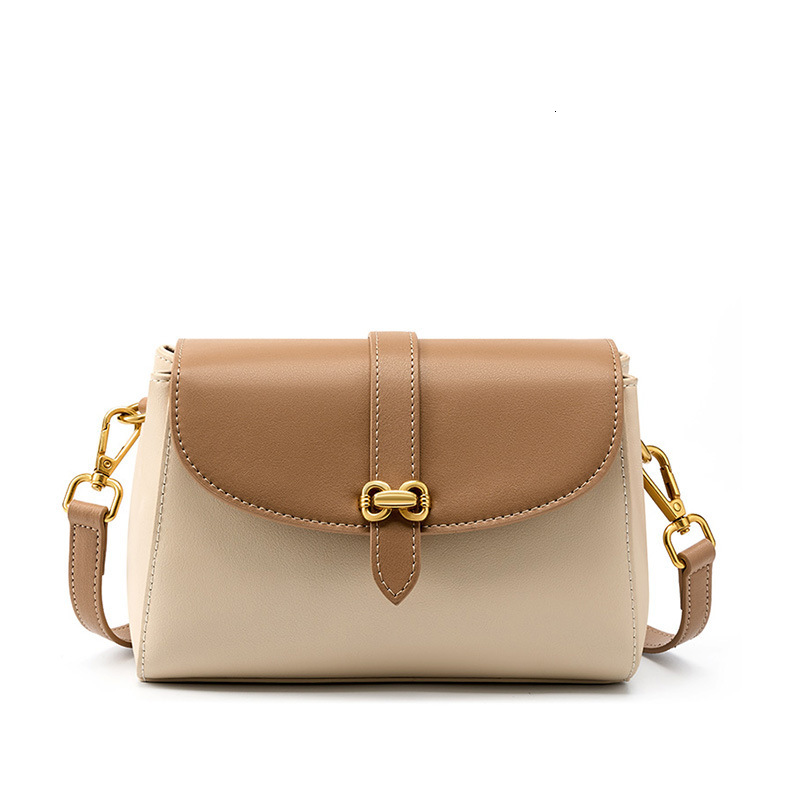 Bag 2024 New Crossbody High End Feel Summer Versatile One Shoulder Small Square Genuine Leather Women's Bag