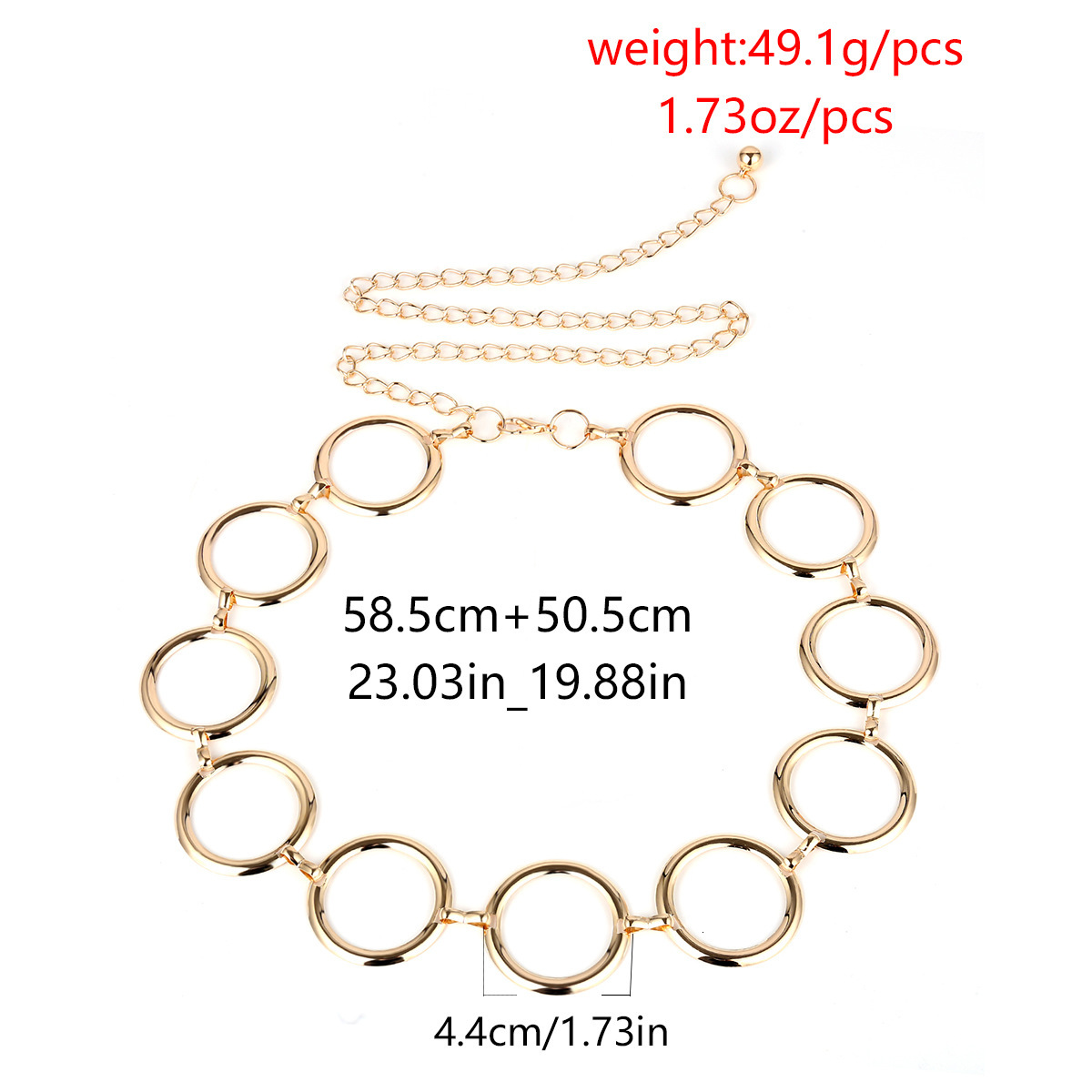 designer Woman Jewelry minimalist metal ring body female personality cool style geometric fashion waist chain