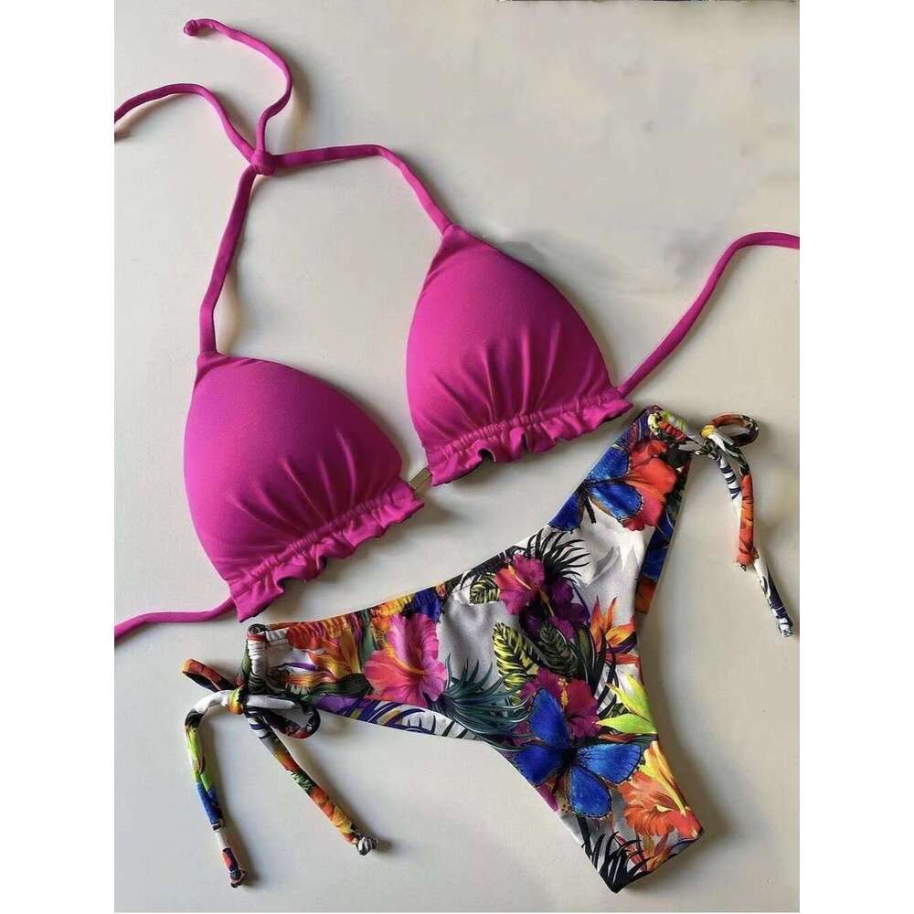 2022 Bikini Set Women Swimwear Push Up Swimsuit Bottom Print Brazilian Biquini Bathing Suit Swim Wear Beach