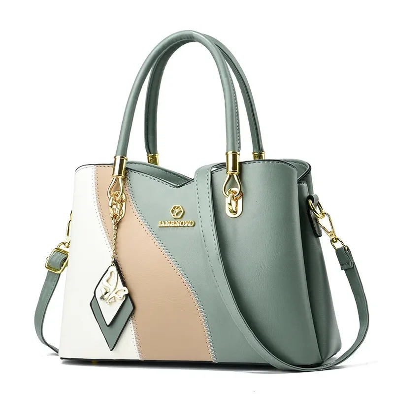 2024 Three Color Combination Womens Handbag Large Capacity Soft Leather Shoulder Bag Fashion Elegant Womens Crossbody Bag 250207