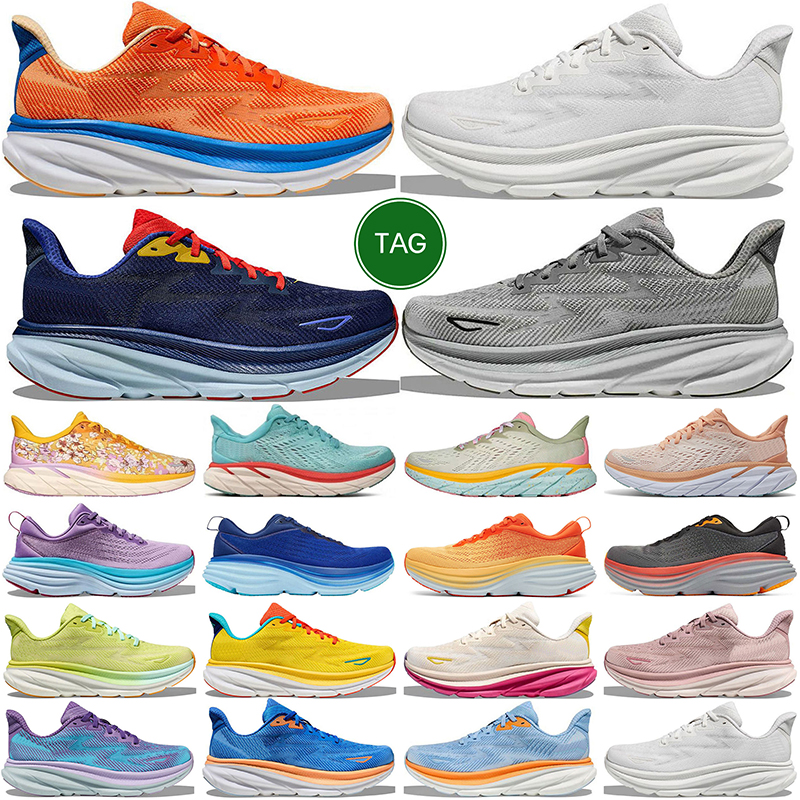 designer shoes clifton 9 for men women sneakers bondi 8 pink triple black white blue grey purple orange outdoor mens sports trainers sneaker