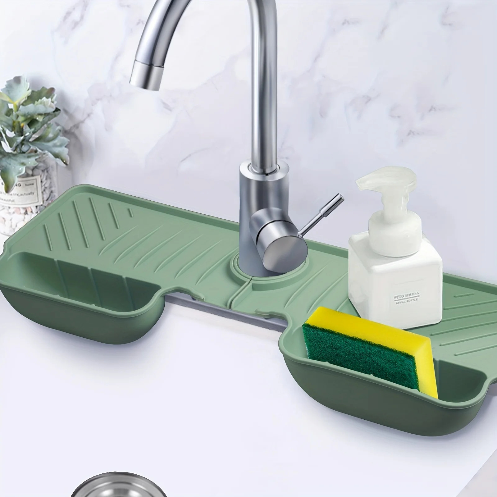 Silicone sink splash proof pad drainage tissue board for kitchen sink storage 250213