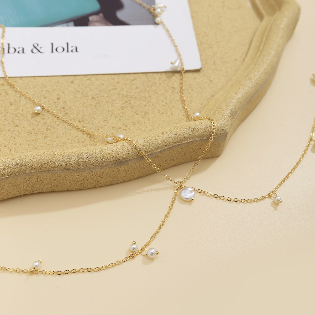 Woman Sexy Necklace One piece Body Imitation Pearl Tassel Spicy Girl Chest Women's Bikini fashion Waist Chain