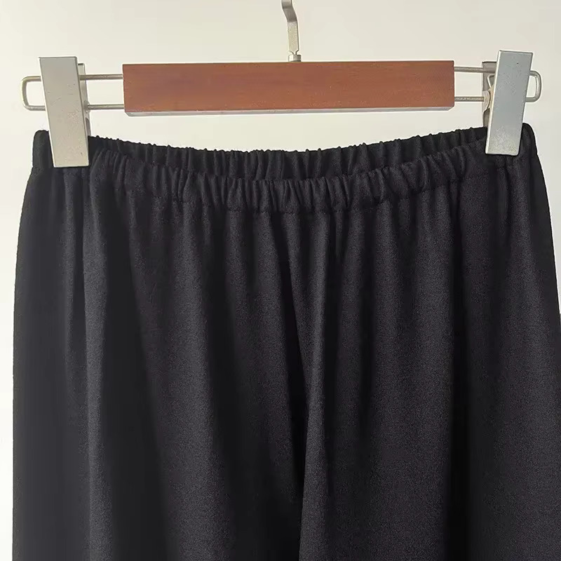 2025 Winter Warm High Density Merino Wool Air Wide Leg Pants For Women