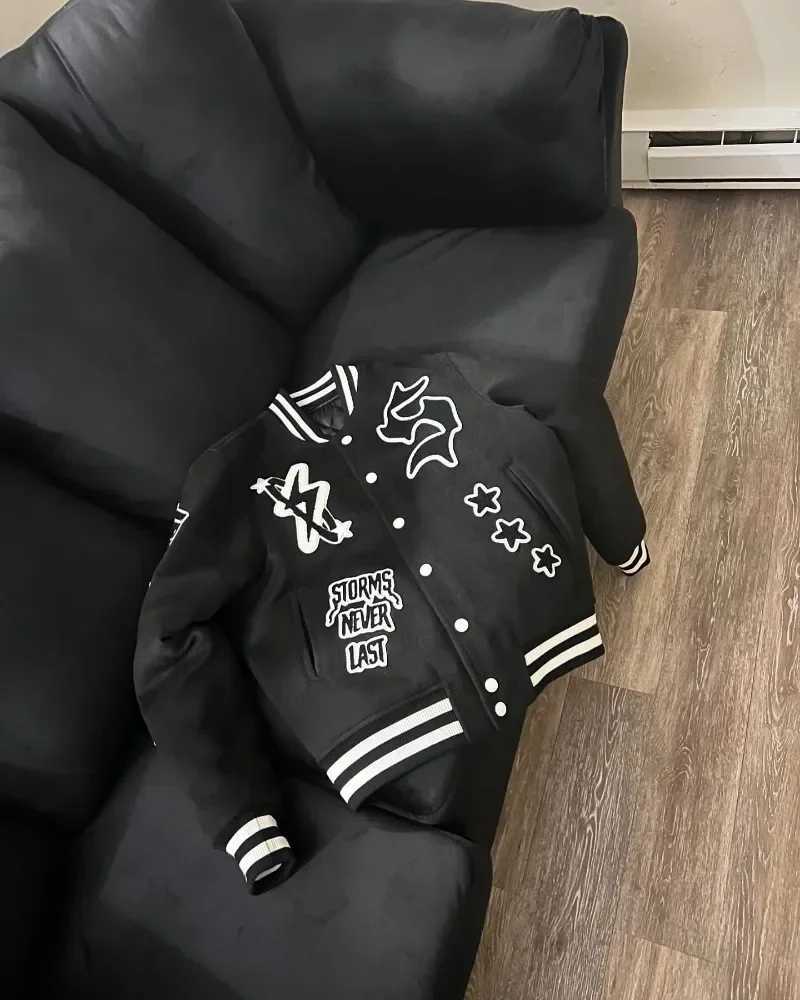 Street Clothing Y2K American Trend Personalized Graphics Mao Jinxiu Extra Large Jacket Womens Harajuku Hip Hop Gothic Casual Clown Coat X250213