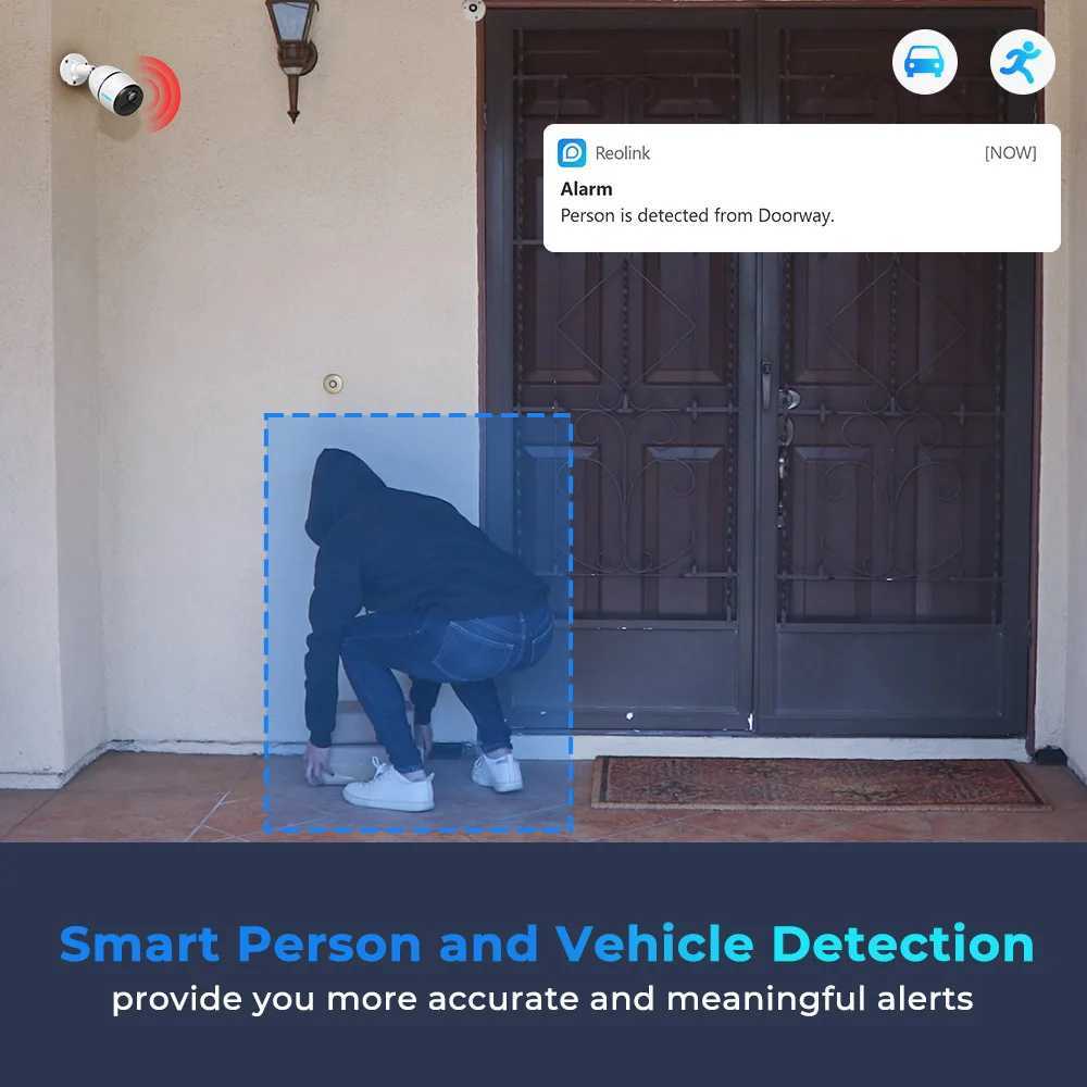 Smart Home Security System Reolink GO series 4MP battery 4G Sim card network camera wild video surveillance IP camera LTE human car detection safety c