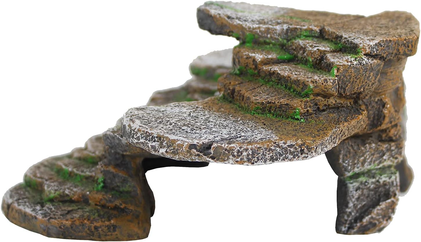 Decorative Penn-Plax Reptology Ledge and Cave Hideout - Ideal for Aquariums and Terrariums