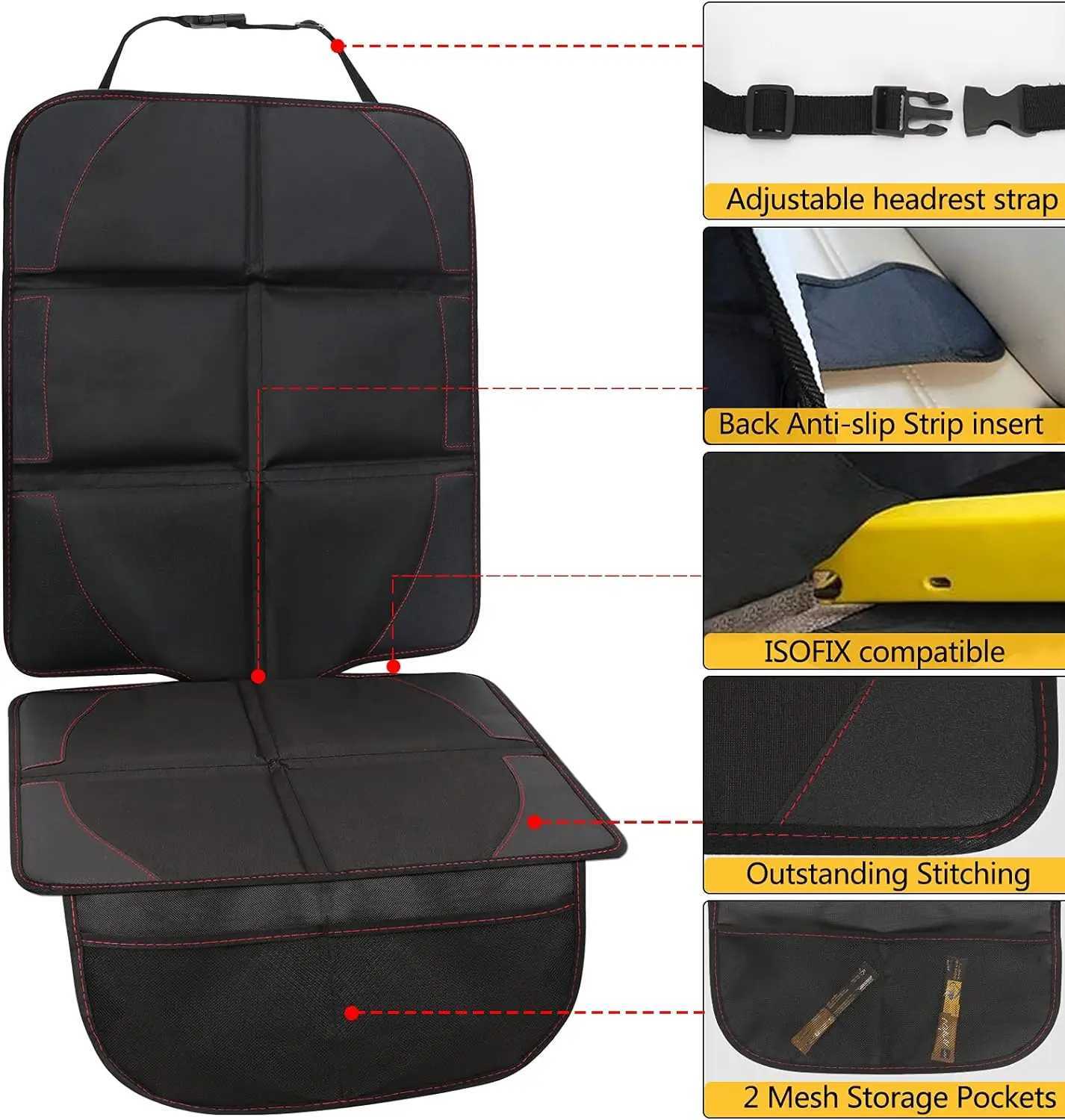 Dog Car Seat Covers Universal Car Seat Cover Protector for Child Safety Anti-Scratch Mat Pad Waterproof Car Oxford Cushion Auto Rear Seat Protection H