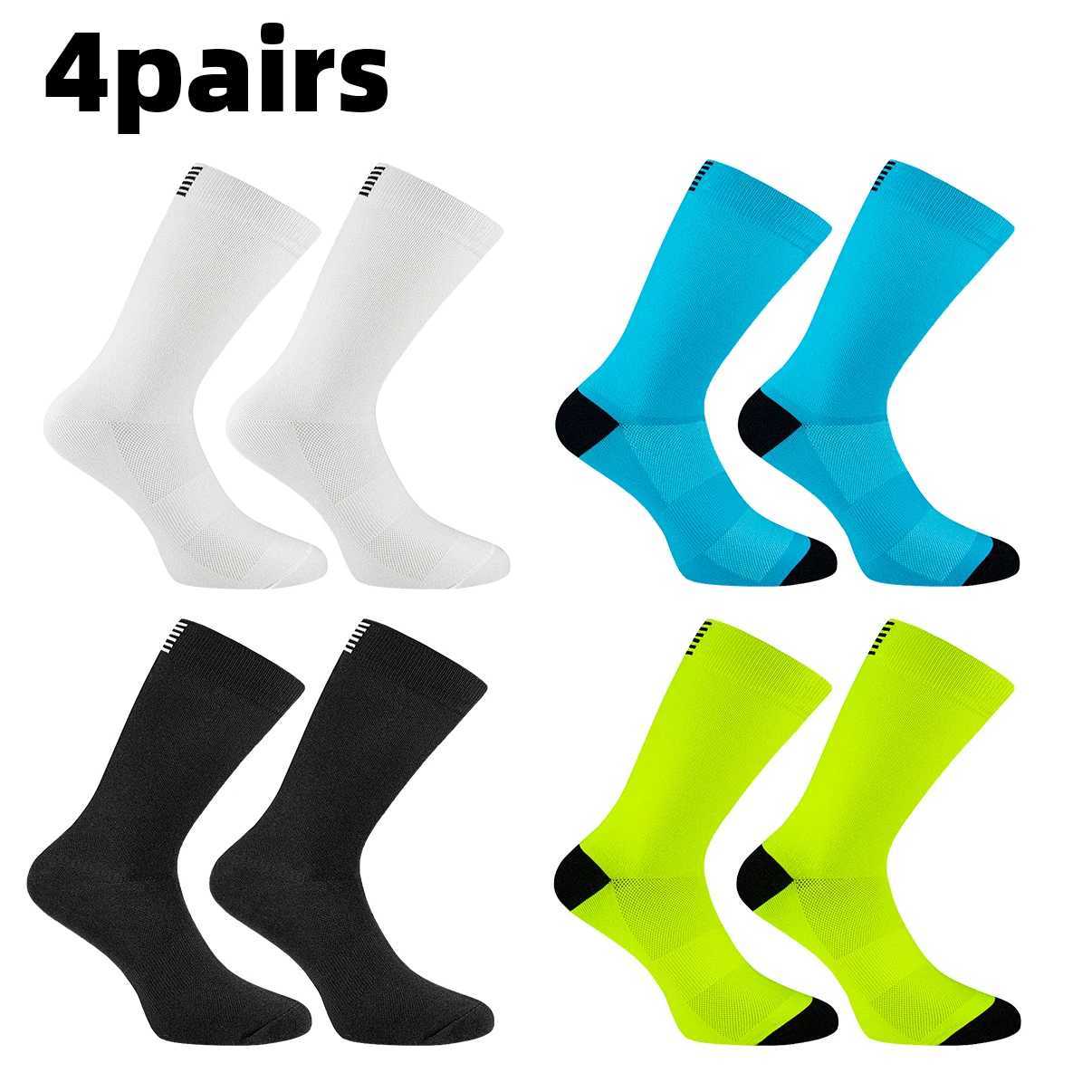 4 Pairs of Men and Womens Compression Sports Socks for Running Cycling Climbing Walking and HikingXJ250213