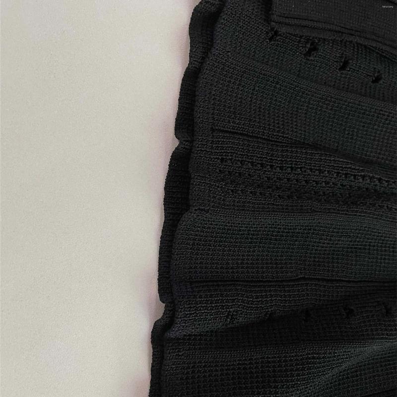 Casual Dresses Summer Spring French Elegant Fragrance High-end Slimming Knitted Mermaid Dress Hollow Fish Tail Knit