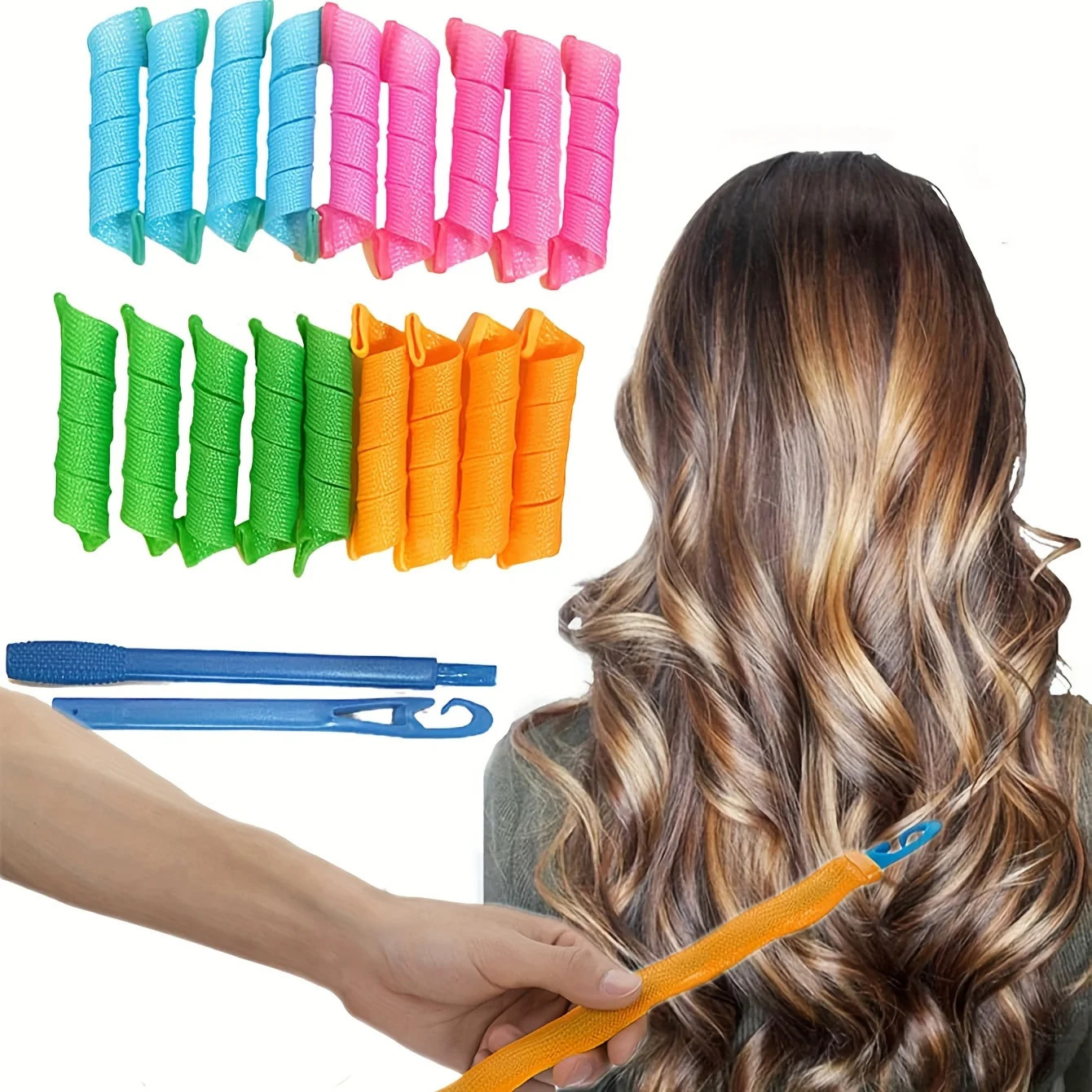 20pcs/Set Magic Hair Curler Heatless Hair Rollers Wave Formers Hairstyle Roller Sticks Curling Hair Styling Tools for Women 250214