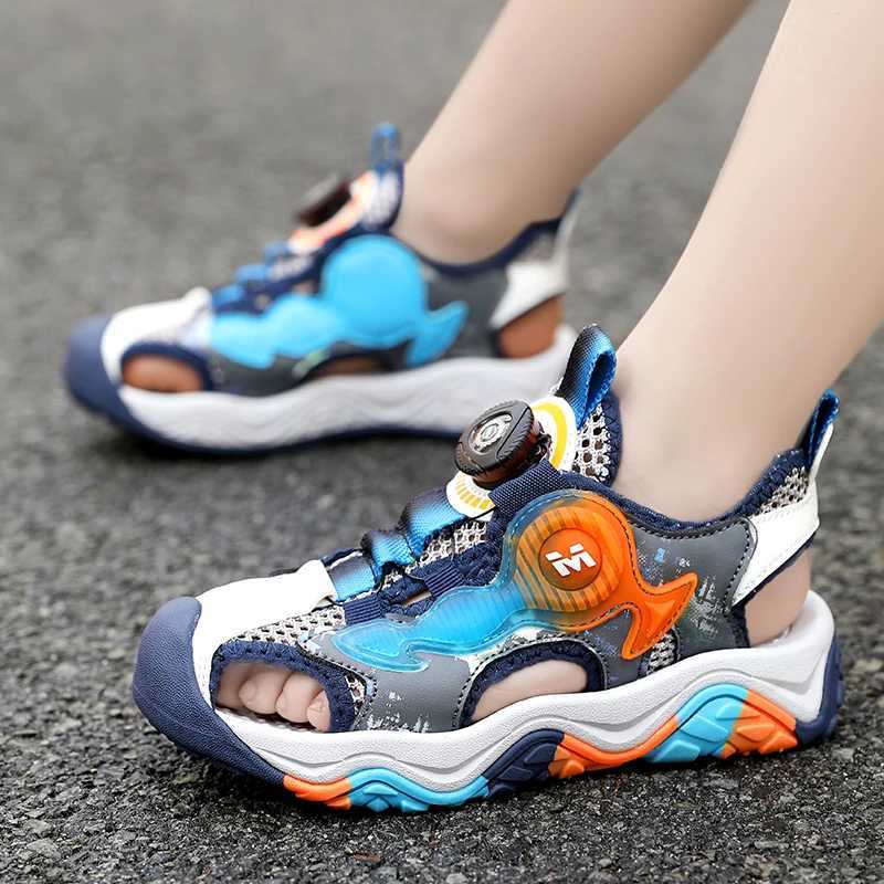 Sandals 2024 Summer Kid Sandals Shoes Children Rubber Student School Shoes Breathable Close Toe Boy Sport Sandals H250212 H250212