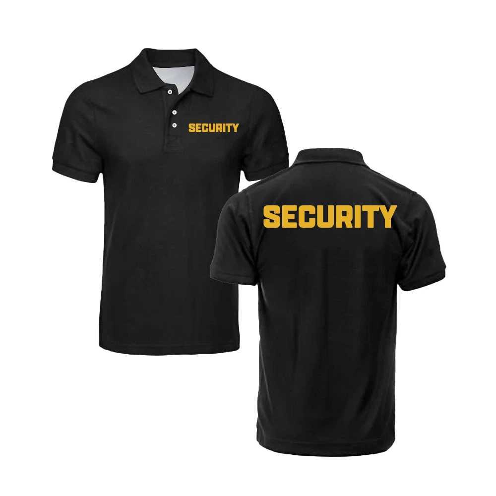 Classic Security Officer Mens Solid Color Custom Polo Shirt Casual Polyester Lightweight Soft Work Uniform Bulk Tops X250213