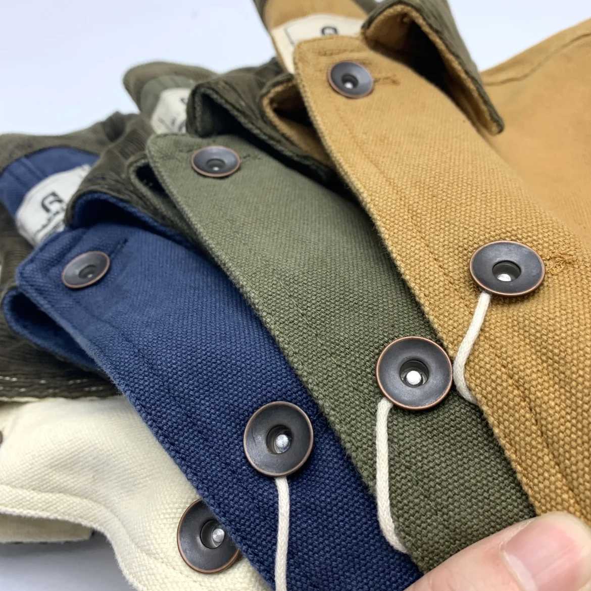 American retro heavyweight Michigan canvas jacket mens multiple pockets vintage American corduroy lapel workwear jacket outwear X250213