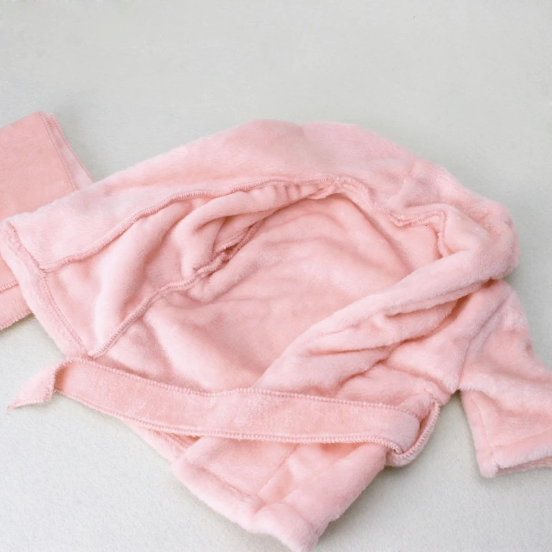 Baby Bathrobes Bath Towel Solid Color Warm Suit born Pography Outfits for Po Shoot Accessories 250208