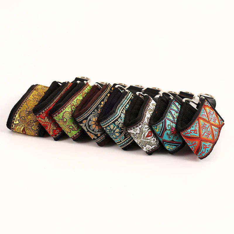 Comfortable soft cosy elegant whippet Italian Greyhound martingale collar Width5.5cm Gold/silve/red/green 250213