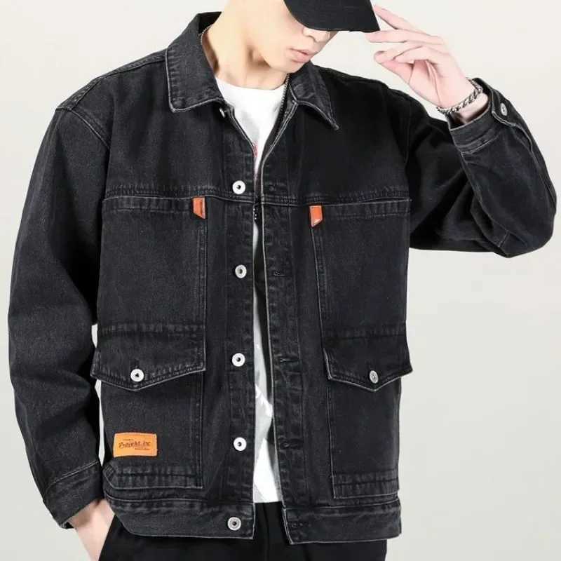 Mens Denim Jacket Padded Wool Elatic Male Jean Coats Blue Warm Padding with Sheep Cheap Price Stylish Fashion Large Size L Y2k X250213