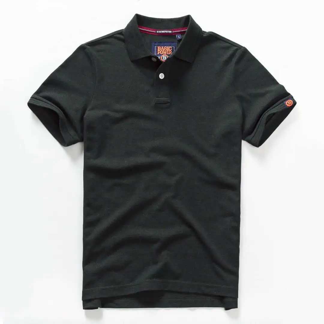 Summer mens polo shirt made of pure cotton short sleeved with embroidered letters and badges mens simple shirt size M-3XL BP6900 X250213