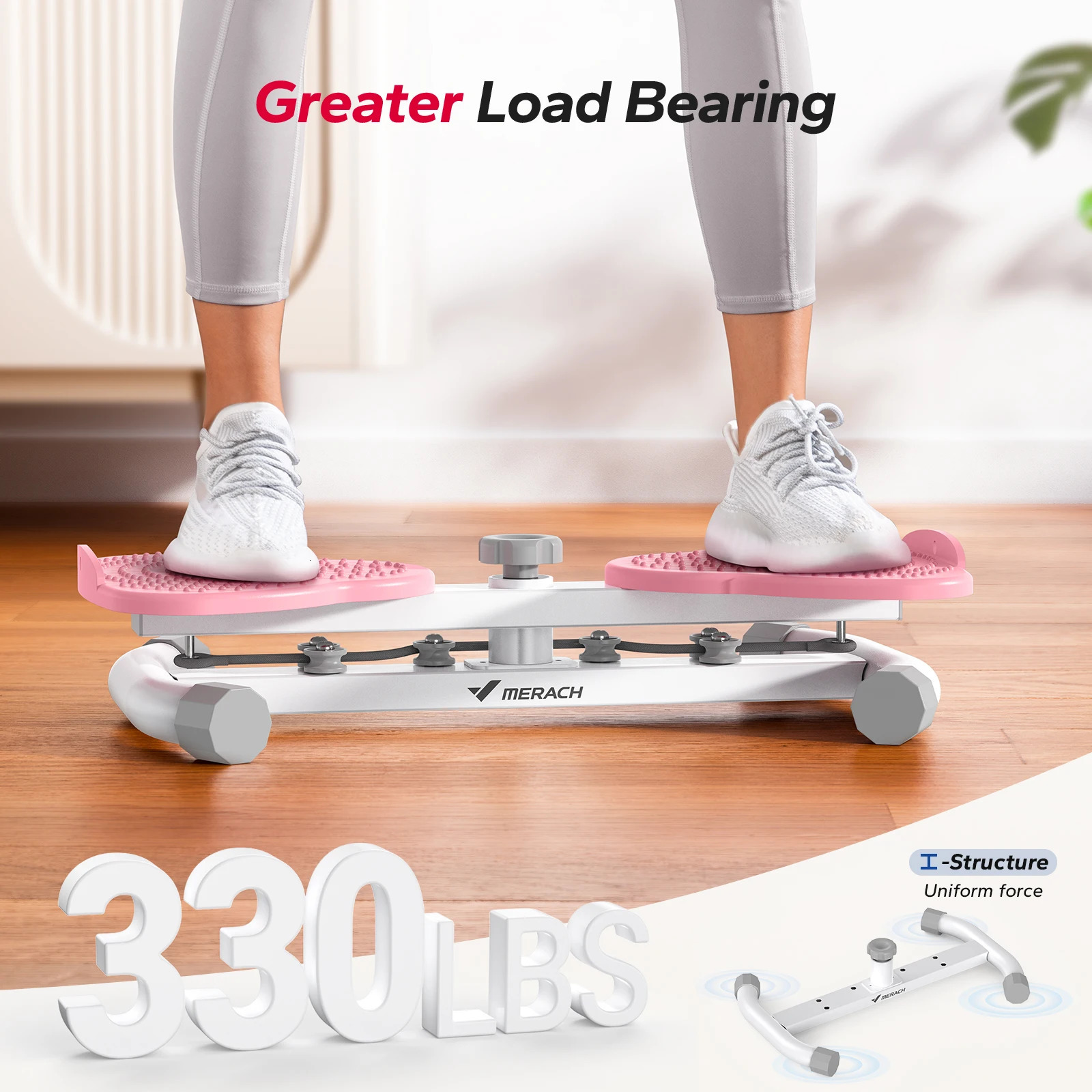 MERACH Waist Twisting Fitness Tool Exercise Twist Boards Waist Twister Machine Balance Board for Foot Massage and Weight Loss 250207