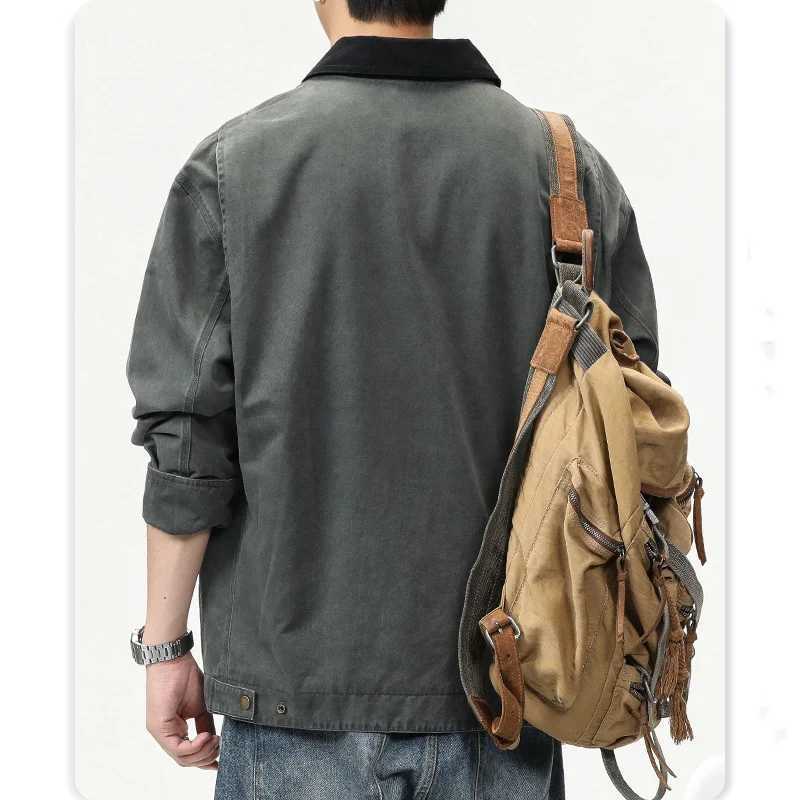 Mens fashion brand cleaning old American retro goods jacket high-end fashion jacket X250213