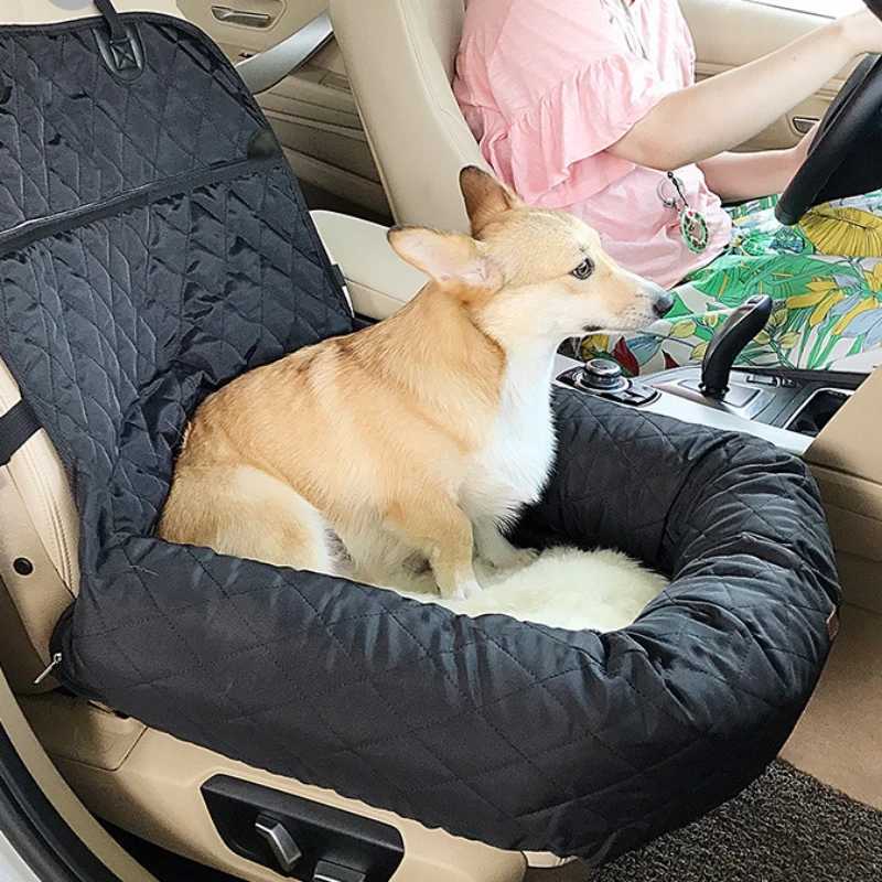 Dog Car Seat Covers 2 in 1 Pet Dog Carrier Folding Pet Car Seat Pad Safe Carry House Puppy Bag Car Travel Accessories Waterproof Dog Seat Bag Basket H