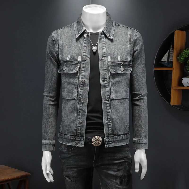 Spring 2025 mens casual denim jacket fashion casual washing denim jacket social street clothing workwear jacket mens clothing X250213