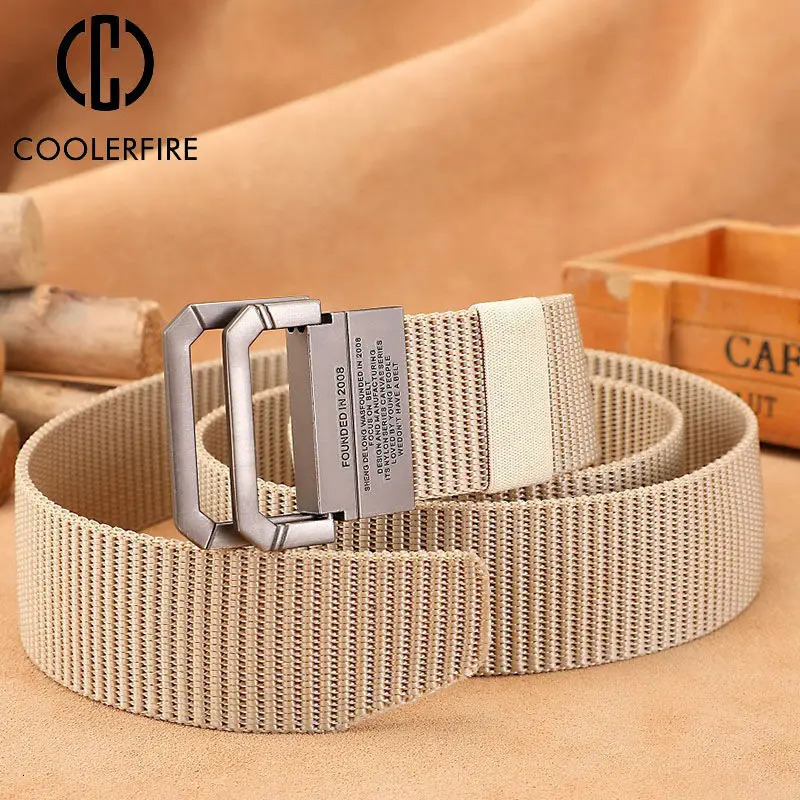 Men Belt Fashion Jeans for Military Sports Strap Nylon Webbing Fabric Tactical Army Canvas Casual 250114