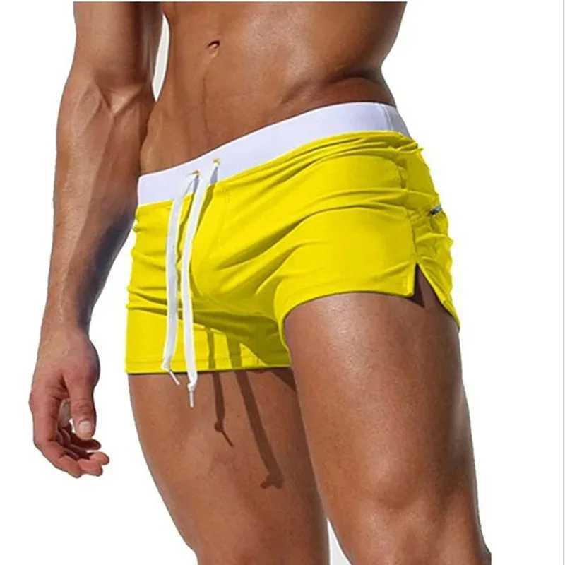 11 Colors Summer Swimwear Men Slim Fit Swimsuit Boy Swim Suits Boxer Shorts Trunks Swimming Beachwear Z260313