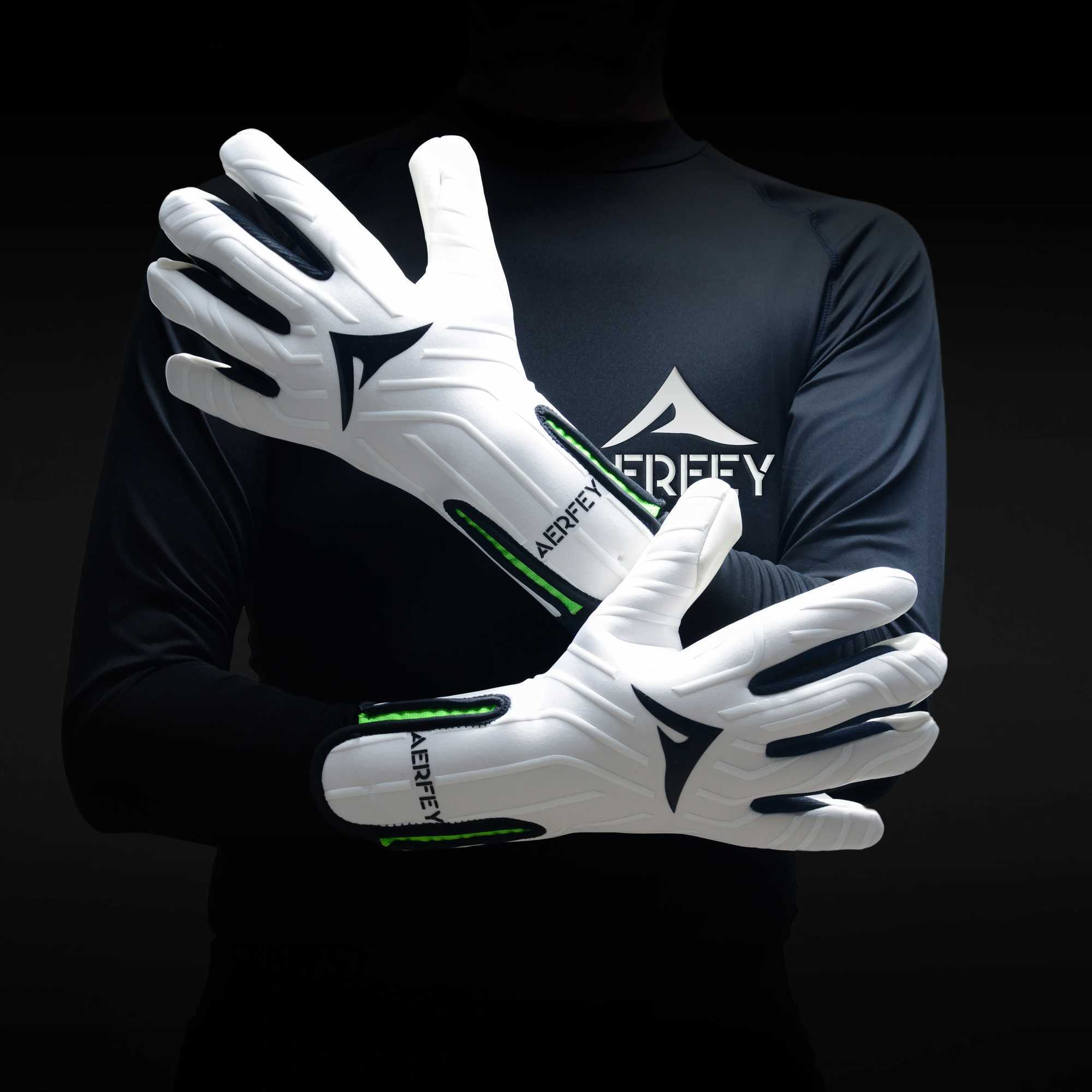 AERFEY Football Soccer Goalkeeper Gloves Thickened latex 4 mm Adults Teenager Goalkeeper Soccer Goalie Gloves Good adhesionXJ250213