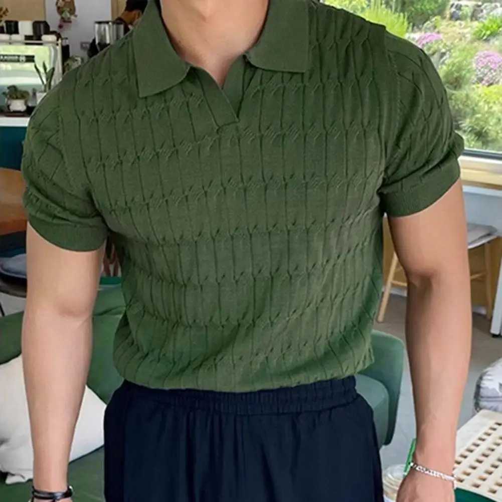 Mens T Shirt Solid Color Striped O-neck Short Sleeve Streetwear Casual Men Clothing Summer 2023 Fitness Fashion Tee Tops X250213