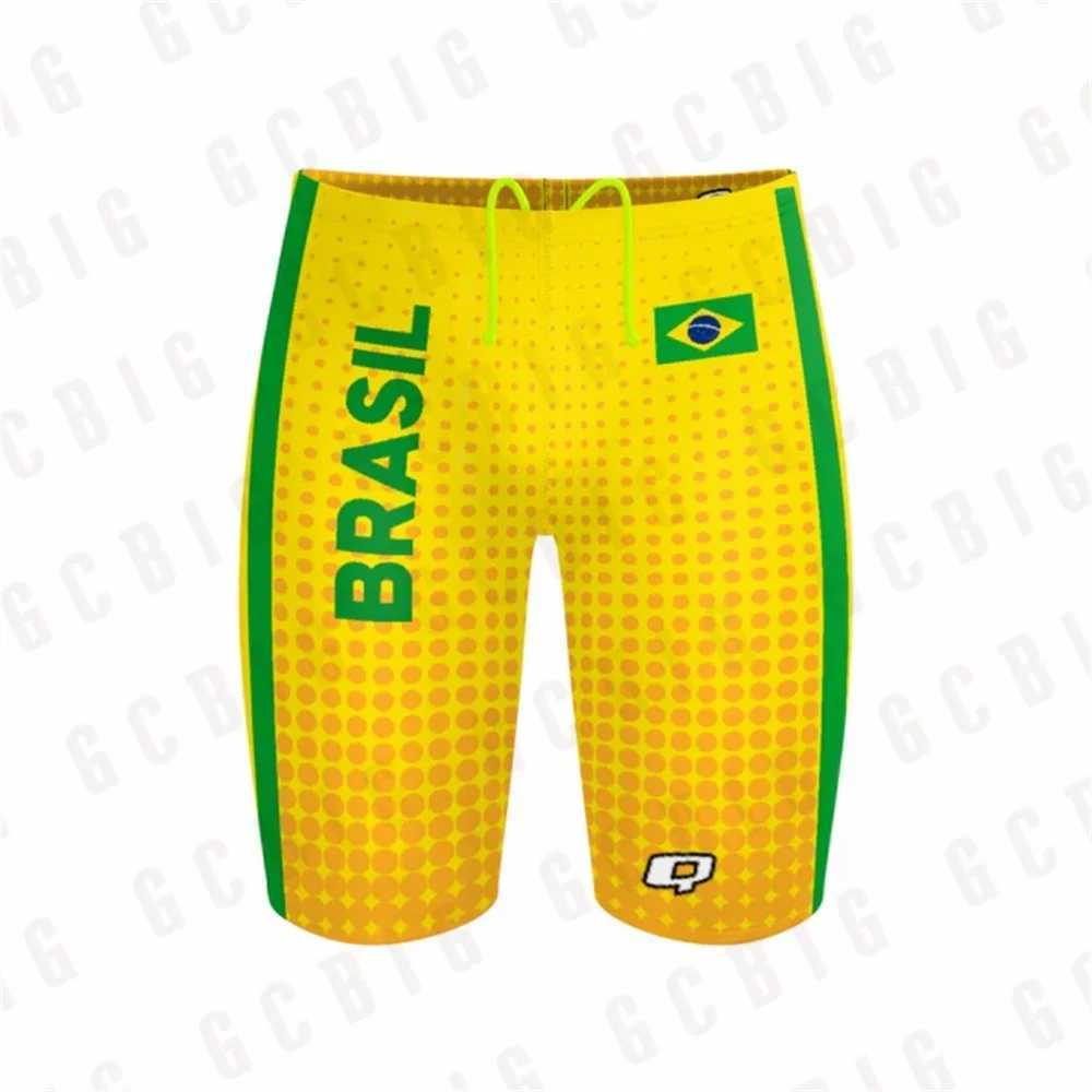 Korea Boy Jammers Sports Surf Shorts Mens Summer Trunks Swimwear Training Swim Shorts Trunks Swimsuits Beach Swimming Pants X250213