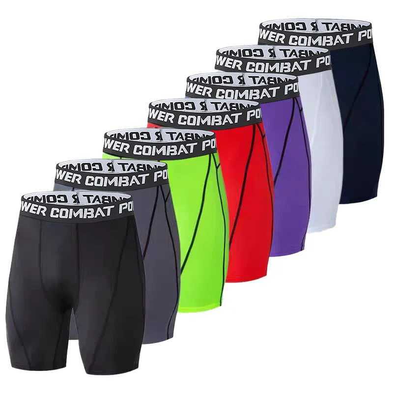 Men Bodybuilding Shorts Fitness Boxers Gym Knickers Male Muscle Alive Elastic Compression Tights Skinny Leggins HombreT250210