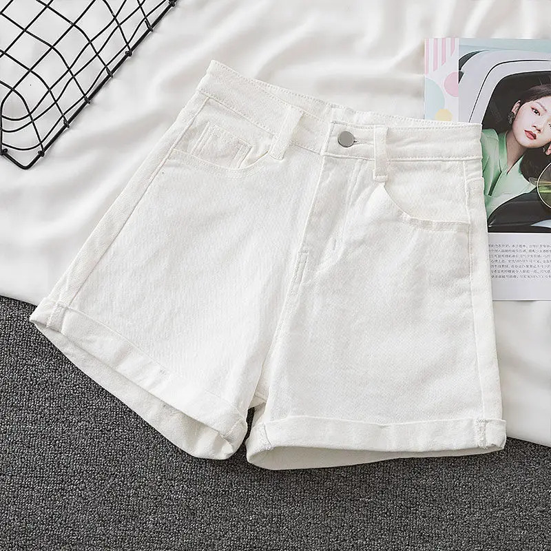 ITOOLIN Summer Women Casual Denim Shorts With Pocket Button Up High Waist A-line Jean Shorts Loose Women Office Trousers 250213