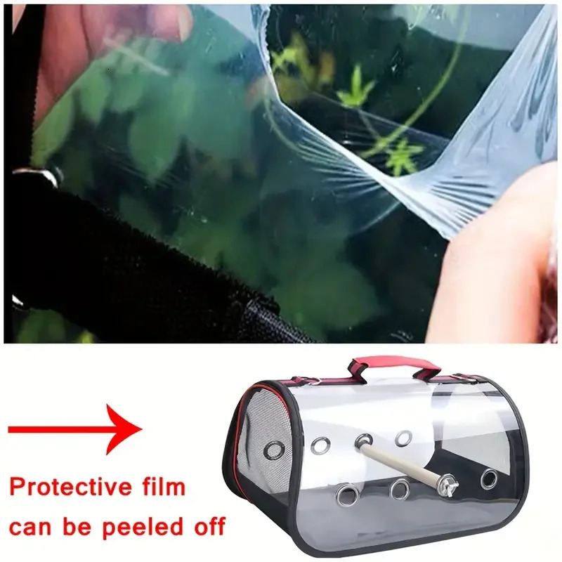Lightweight Bird Parrot Travel Bag With Perch For Parakeet Cockatiel Travel Rats Bunny Small Animal Portable Pet Backpac 250206