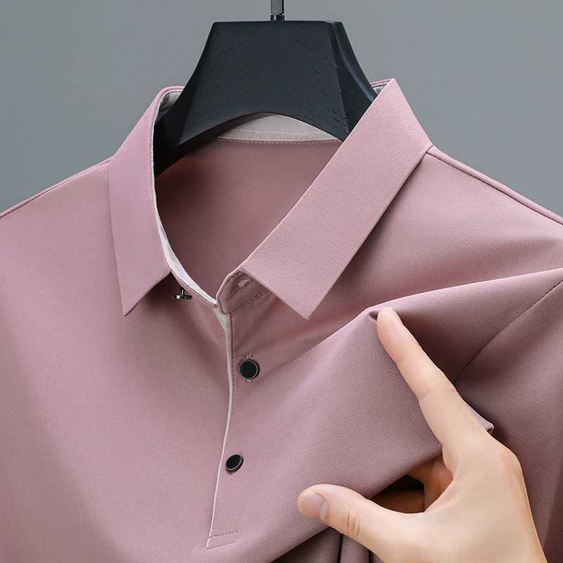 BROWON New Collection 2024 Shirts Mens Short Sleeve Solid Color Turn Down Collar Business Plain Shirt for Man X250213