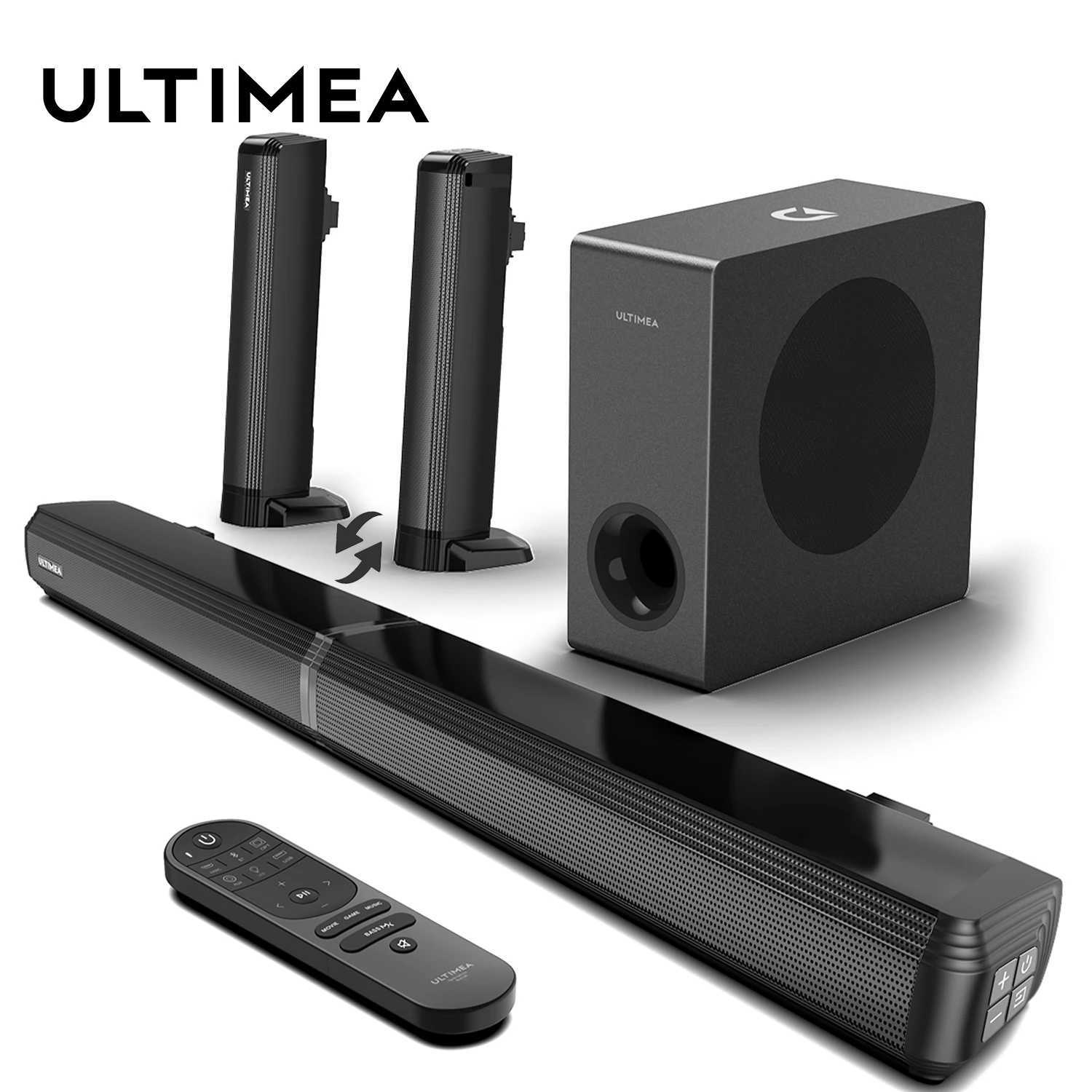 ULTIMEA 200w 4.1ch TV Sound bar Heimkino Soundsystem -Lautsprecher Soundbar Subwoofer support optische Aux Speaker Z250213