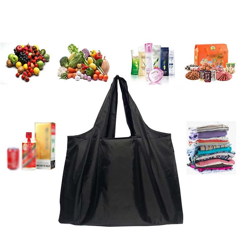 Foldable Large Shopping Storage Bags For Groceries Recyclable Grocery Tote Pouch EcoFriendly Heavy Duty Washable Shopper Bag y250121