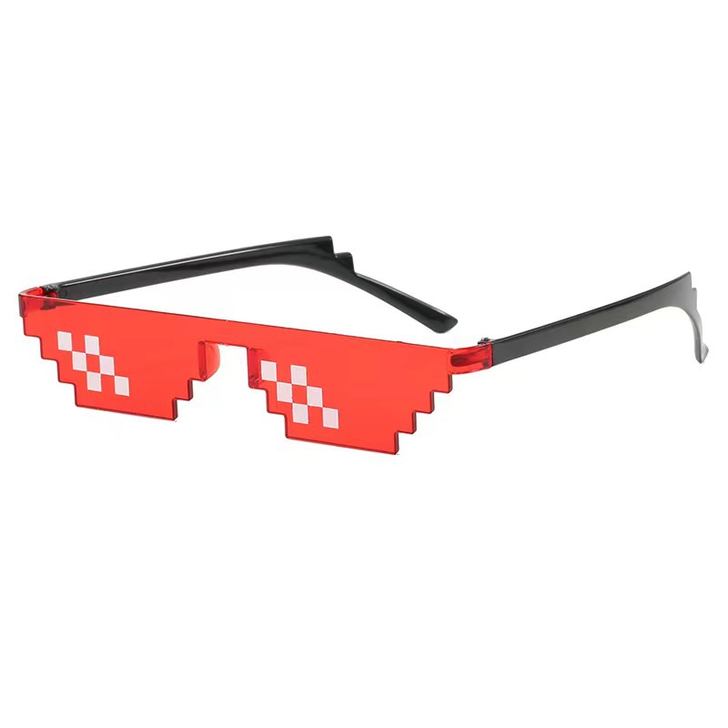 Mosaic glasses ball funny glasses color square anime personality pixel sunglasses fashion