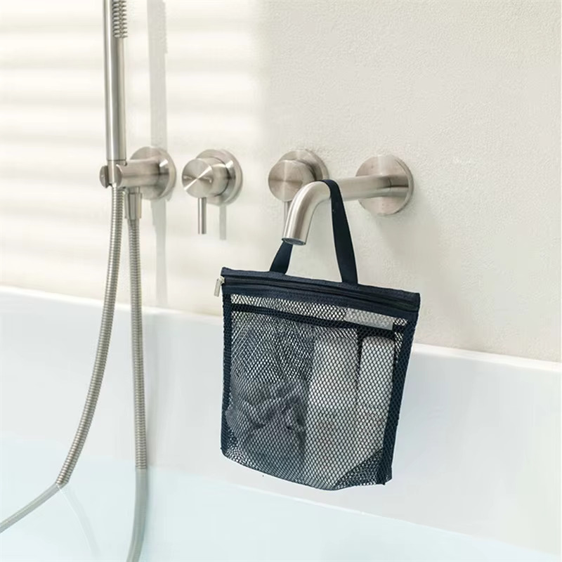 2025 Mesh Makeup Toiletry Storage Bags Handbags Portable Travel Washing Body Shower Tools Hanging Cosmetic Organizer Pouch swissmilitary