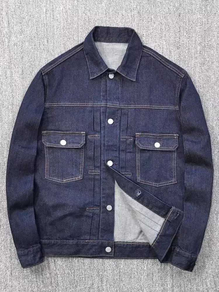 Vintage Mens Pockets Single Breasted Denim Jacket Lapel Collar Safari Style Cargo Coat Casual Spring Autumn Loose Cowboy Jacket X250213
