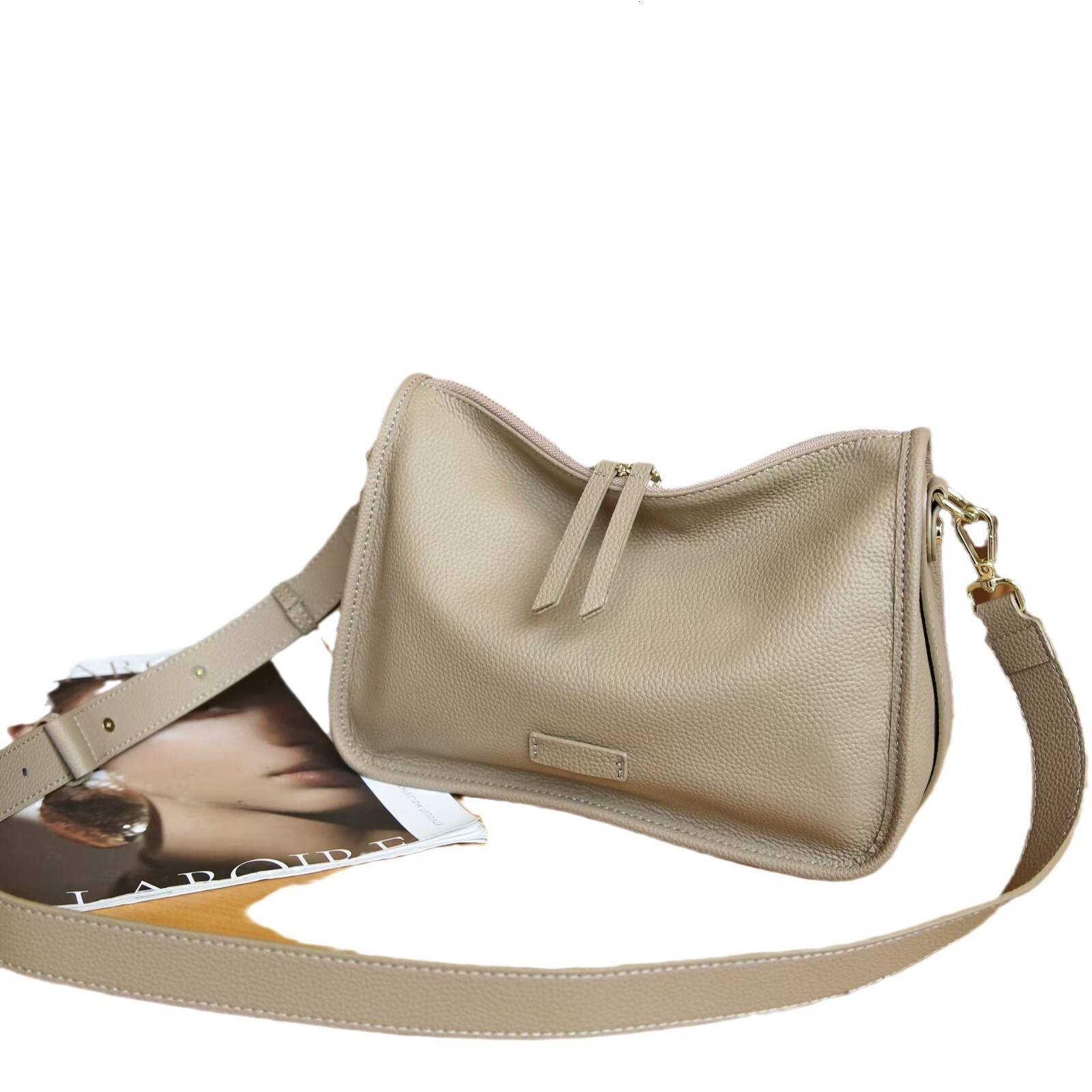 Bag Leather Handbag, Niche Design, Multifunctional High-End Feel, Top Layer Cowhide Women's Bag, Fashionable Armpit Bag